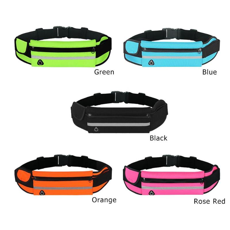 Breathable Women Men Large Waist Pack Outdoor Sports with Earphone Hole 6inch Belt Bag Funny Purse Pouch Mobile Stash Hot Sale - ebowsos