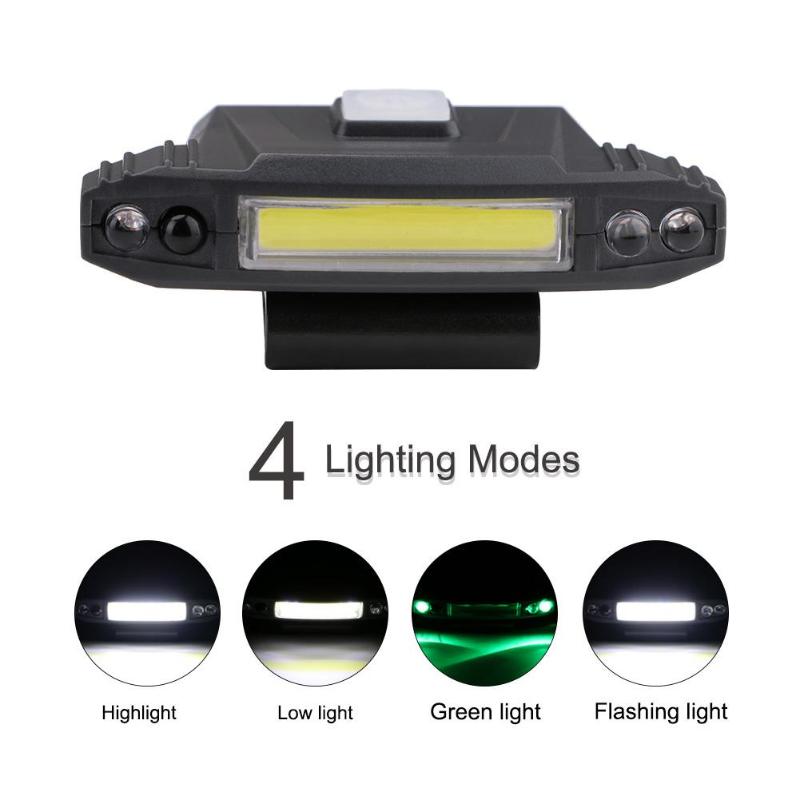 COB Fishing Touch Sensor Headlamp Waterproof LED Induction Hat Lights Headlight With 3-4 Modes-ebowsos