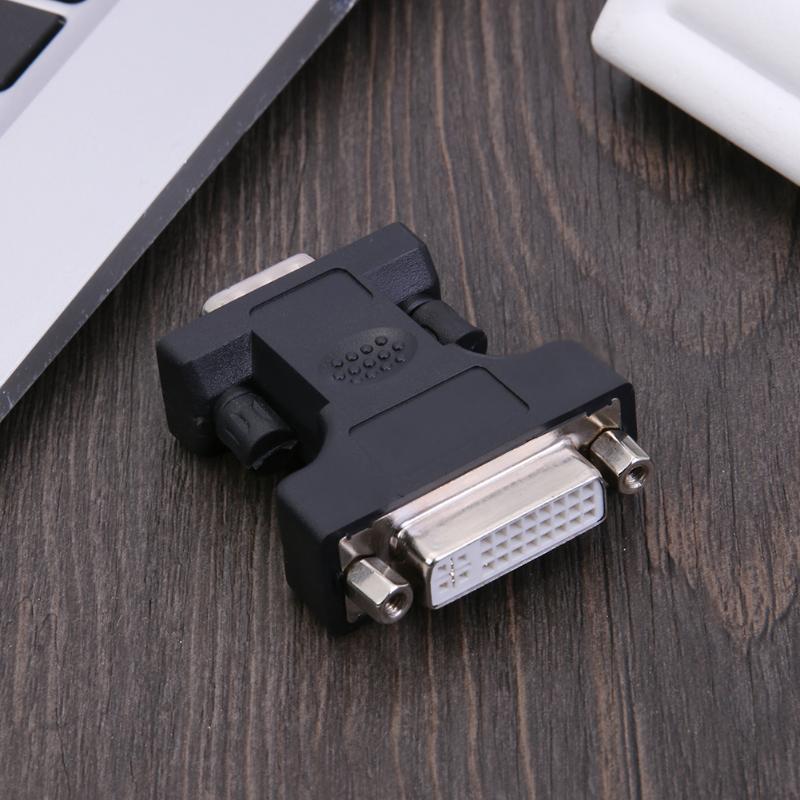 Cable Adapter Connector 24+5Pin DVI Female to 15Pin VGA Male Cable Extender Adapter Connector Supports 720P/1080i/1080P - ebowsos