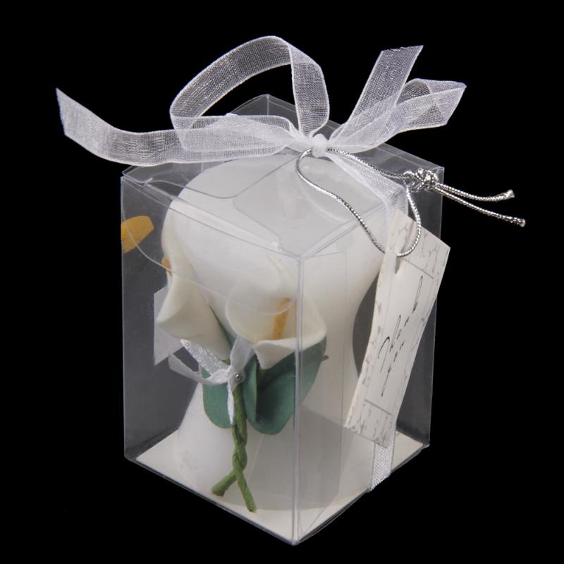 Calla Lily Elegance Vase Shaped Candle Wedding Bridal Shower Party Favor - ebowsos