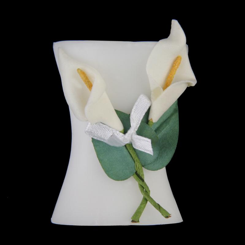 Calla Lily Elegance Vase Shaped Candle Wedding Bridal Shower Party Favor - ebowsos