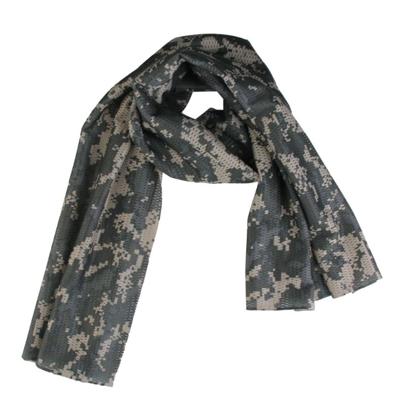 Camo Mesh Scarf Outdoor Jungle Muffler Breathable Headband Tactical-ebowsos