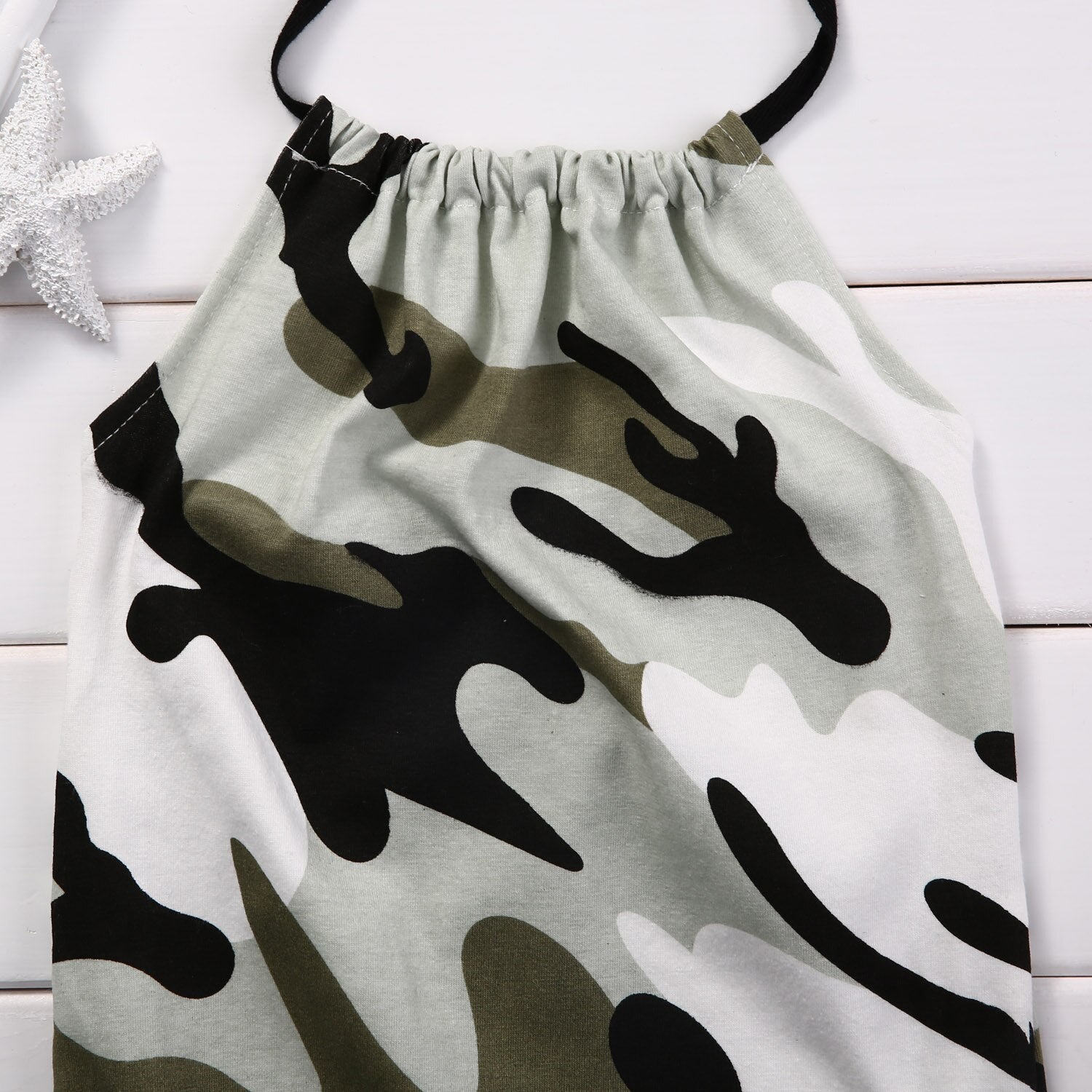 Camo Newborn Baby Girl Halter Bodysuit Sleeveless Cotton Jumpsuit One-pieces Outfit Clothes - ebowsos