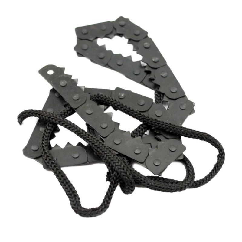 Camping Hiking Emergency Survival Hand Tool Gear Pocket Chain Saw ChainSaw - ebowsos