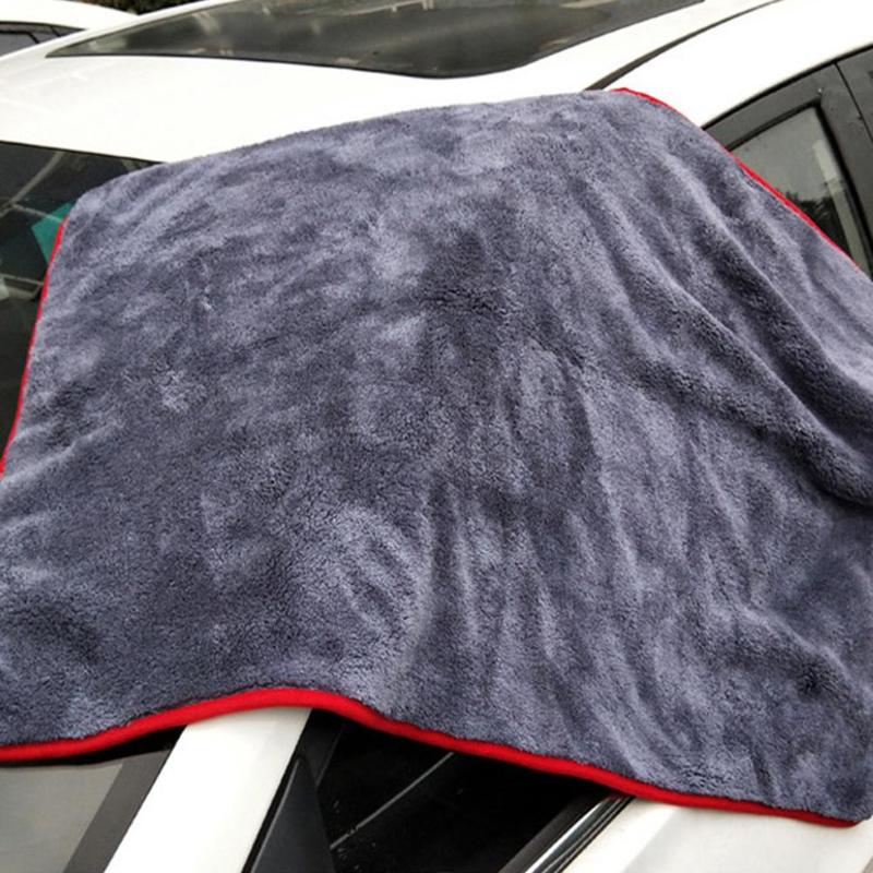 Car Care Polishing Wash Towels Plush Microfiber Washing Drying Towel Strong Thick Plush Polyester Fiber Car Cleaning Cloth New - ebowsos