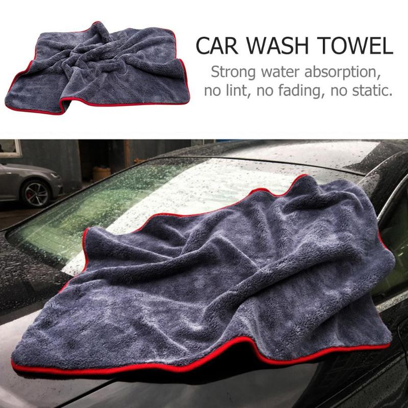 Car Care Polishing Wash Towels Plush Microfiber Washing Drying Towel Strong Thick Plush Polyester Fiber Car Cleaning Cloth New - ebowsos