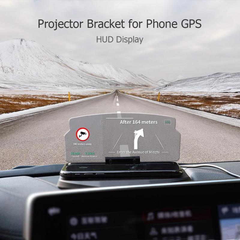 Car HUD Holder Head Up Display Projector Bracket for Phone GPS Navigation Projector Holder Wireless Bracelet Phone Stand New - ebowsos