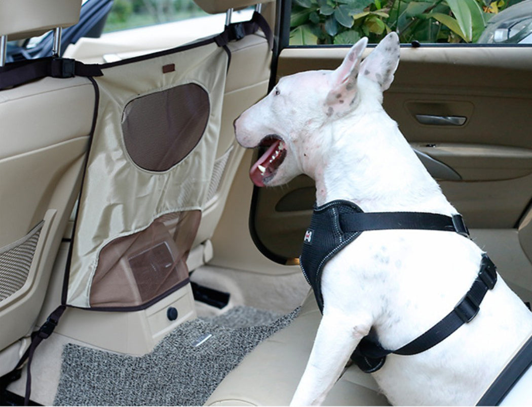 Car Pet Barrier Waterproof Adjustable Nylon Dog Seat Anti-Dog Bursting Protection Dog Safety Rear Screen Barrier-ebowsos