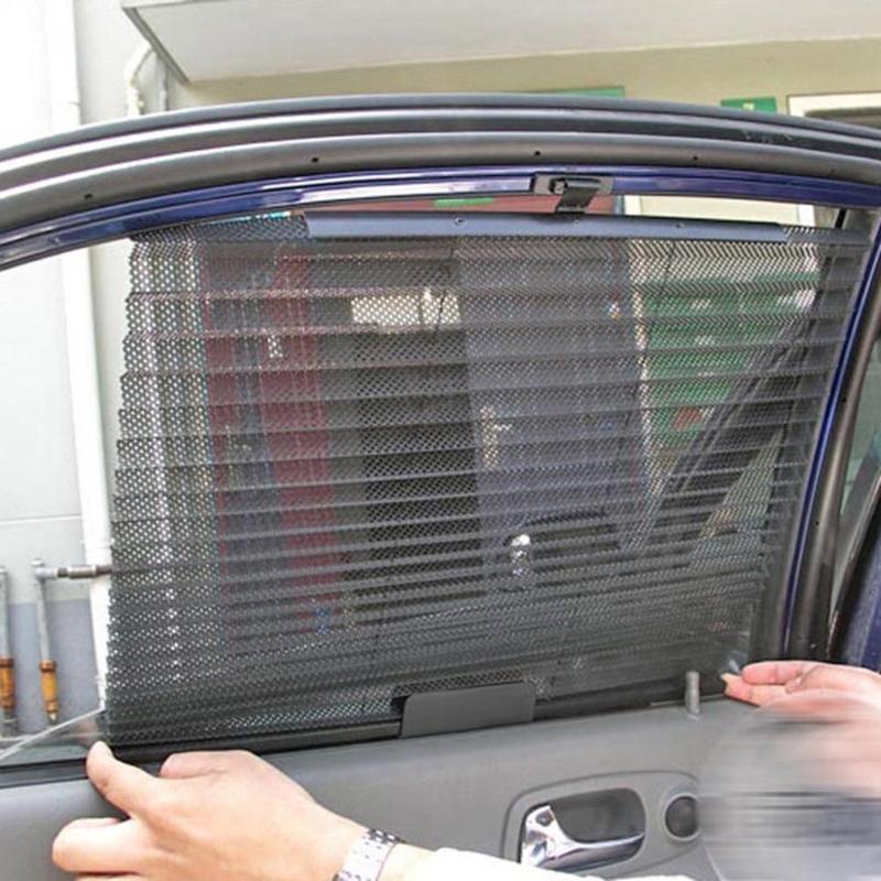 Car Window Sunshade Curtain Black Side Rear Window Mesh Visor Shield - ebowsos