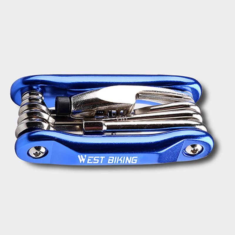 Carbon Steel Bicycle Repair Tool 10 in 1 Multi-functional Folded Screwdriver Hex Spoke Wrench Cycling Accessories-ebowsos