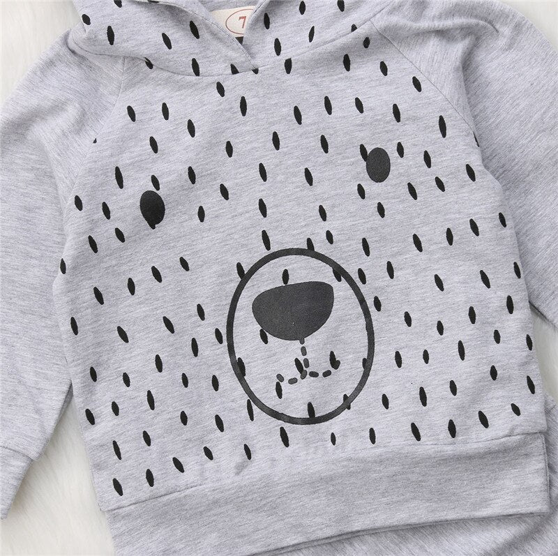 Cartoon Baby Clothing Newborn Baby Boy Girl Cotton Hoodies Tops Pants Leggings Outfits Cotton Autumn Clothes - ebowsos