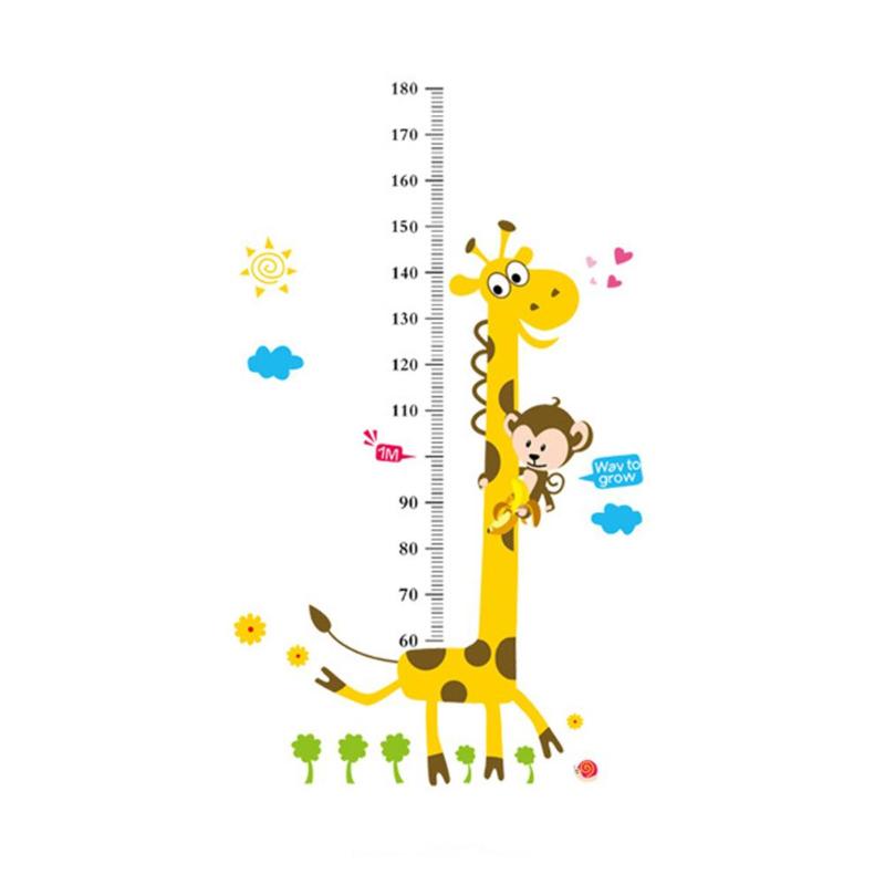 Cartoon Giraffe Height Stickers Wall Stickers Kindergarten Kids Room Decor Wall Stickers For Kids Baby Room Bedroom Home Decor - ebowsos