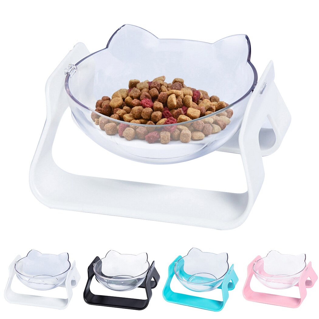 Cat Bowl Non-Slip Cervical Vertebra Protection Pet Bowls Creative Angle Adjustable Cat Shape Dog Bowl For Food Water Feeder-ebowsos