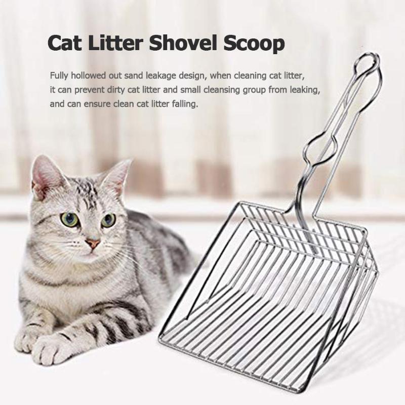 Cat Litter Shovel Scoop Toilet Cleaning Spoon Tool for Pet Kitten Supplies High-density Steel Material Hot Dropshipping - ebowsos