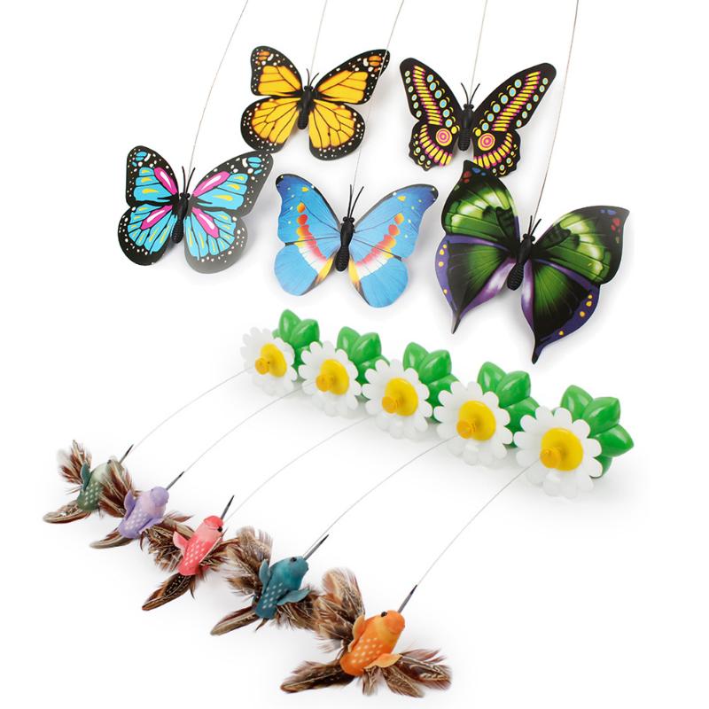 Cat Toy Funny Pet Butterfly Cat Kitten Playing Toys Pet Seat Scratch Toy Electric Rotating Toys for Cat Dogs Pets Products - ebowsos