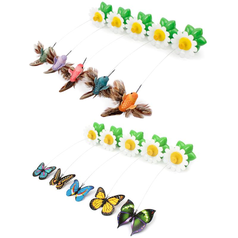 Cat Toy Funny Pet Butterfly Cat Kitten Playing Toys Pet Seat Scratch Toy Electric Rotating Toys for Cat Dogs Pets Products - ebowsos