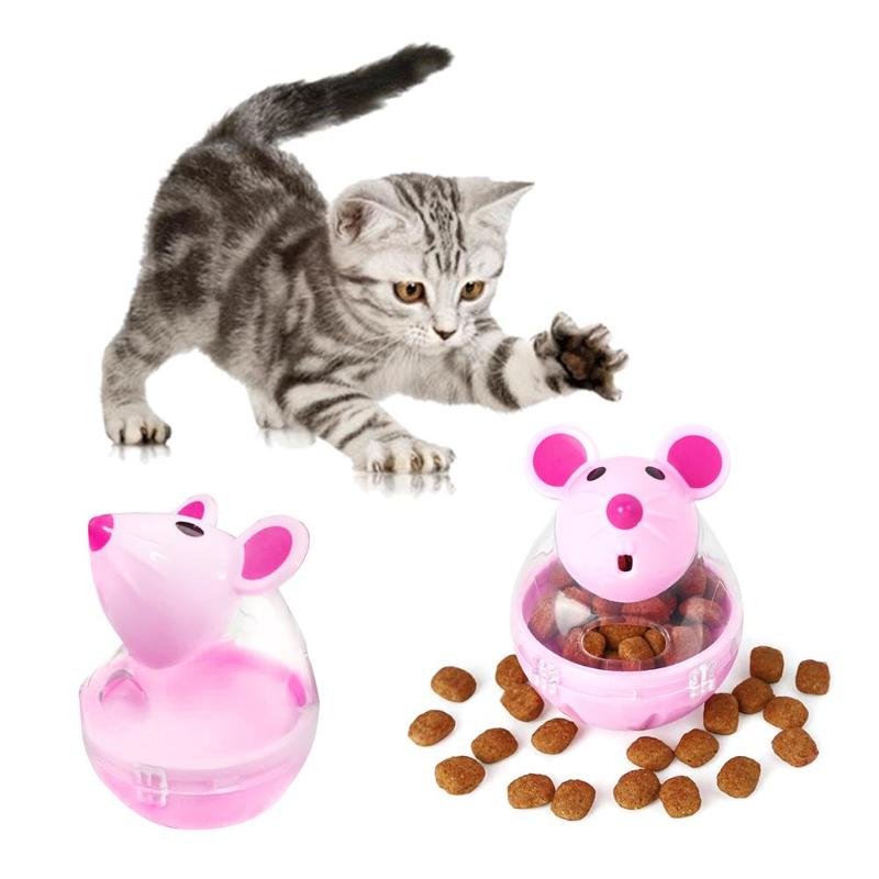 Cats Fun Bowl Toy Feeder Cat Feeding Pets Dog Tumbler Leakage Food Ball Puppy Pet Training Exercise Fun Bowl - ebowsos