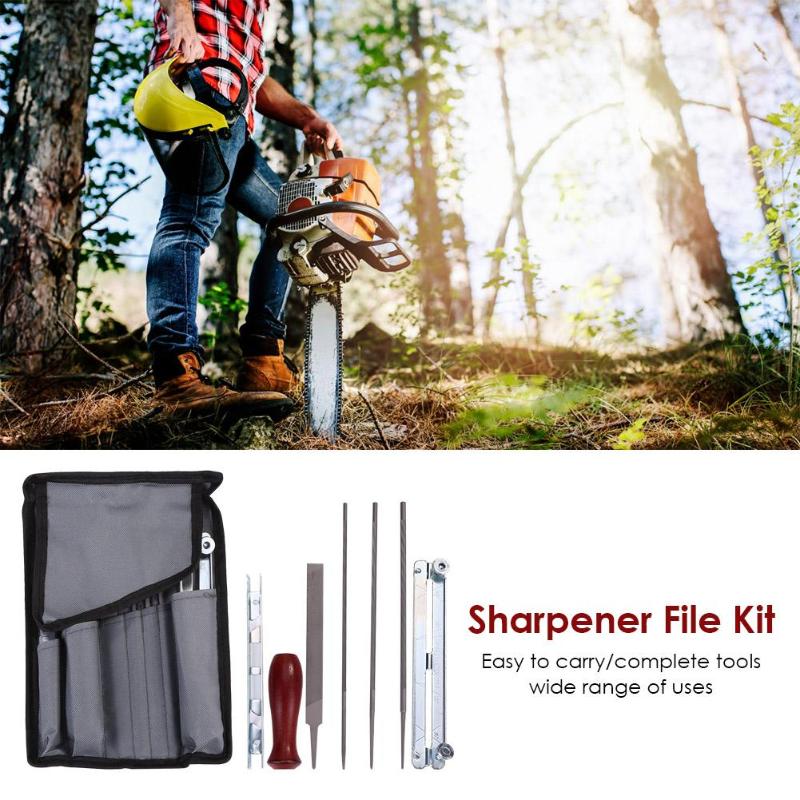 Chainsaw Sharpener File Kit Set Electric Sawtooth Grinding Repair Toolkit for Sharpening & Filing Chainsaws & Other Blades - ebowsos