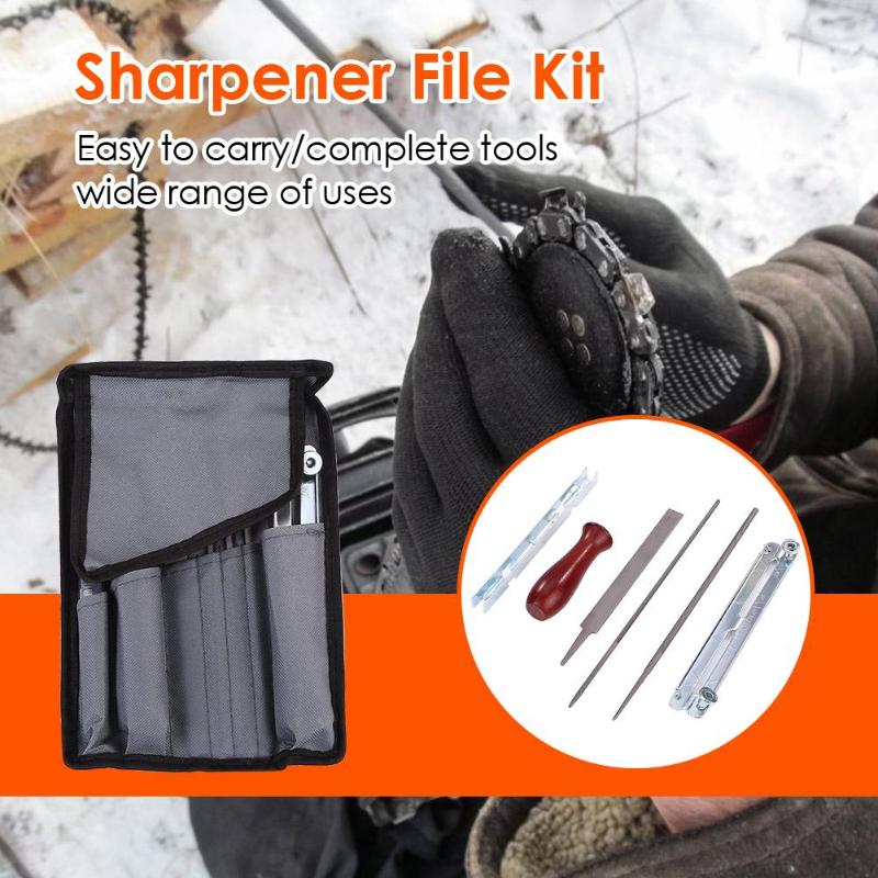 Chainsaw Sharpener File Kit Set Electric Sawtooth Grinding Repair Toolkit for Sharpening & Filing Chainsaws & Other Blades - ebowsos