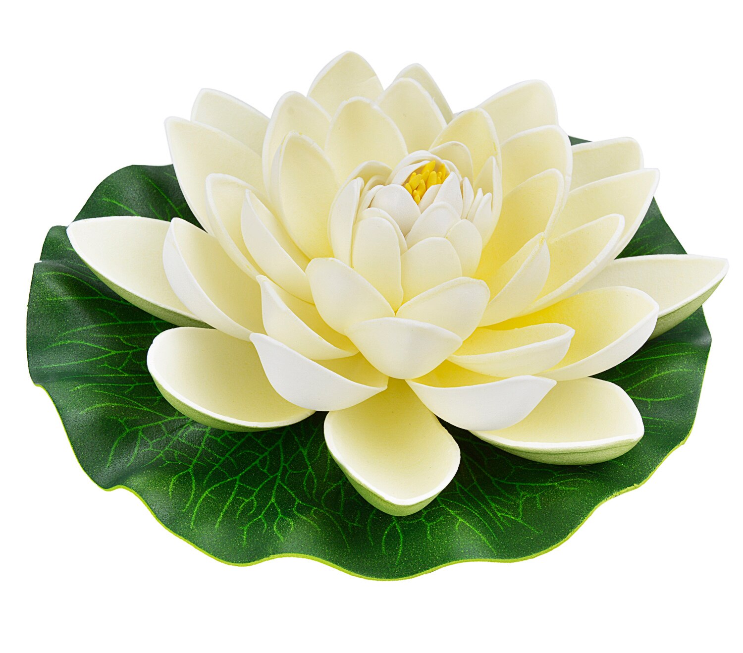 Charmful Artificial Flower Decorative Foam Artificial Plant Fake Floating Flower With Fake Lotus Leaves-ebowsos