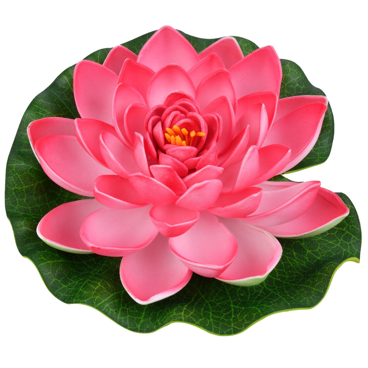 Charmful Artificial Flower Decorative Foam Artificial Plant Fake Floating Flower With Fake Lotus Leaves-ebowsos