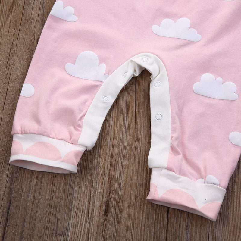 Children Clothing Flaky Clouds Baby Boys Girls Romper Warm Jumpsuit Romper Hat Clothes Outfits Set - ebowsos