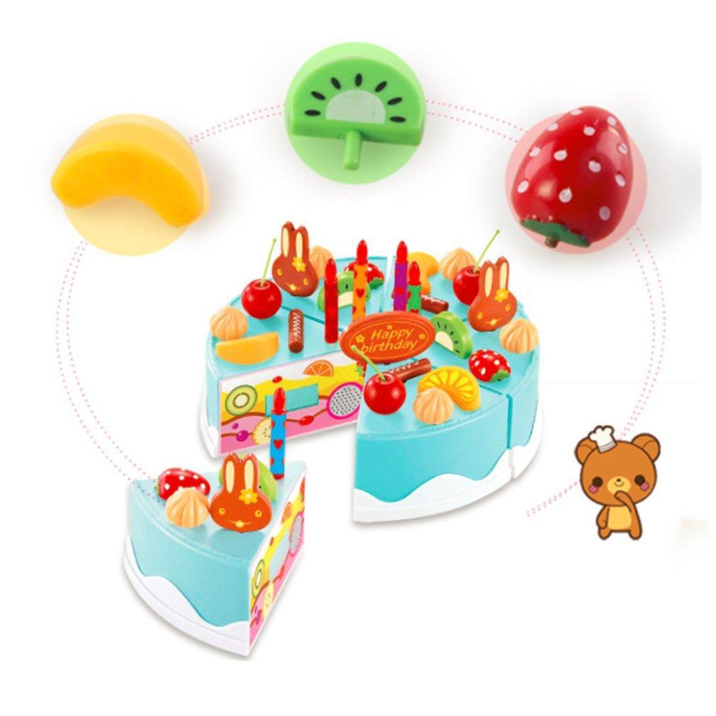 Children Kids Kitchen Toys DIY Cutting Birthday Cake Pretend Play Food Tea Party Toys for Role Play Heathy Plastic Gift-ebowsos