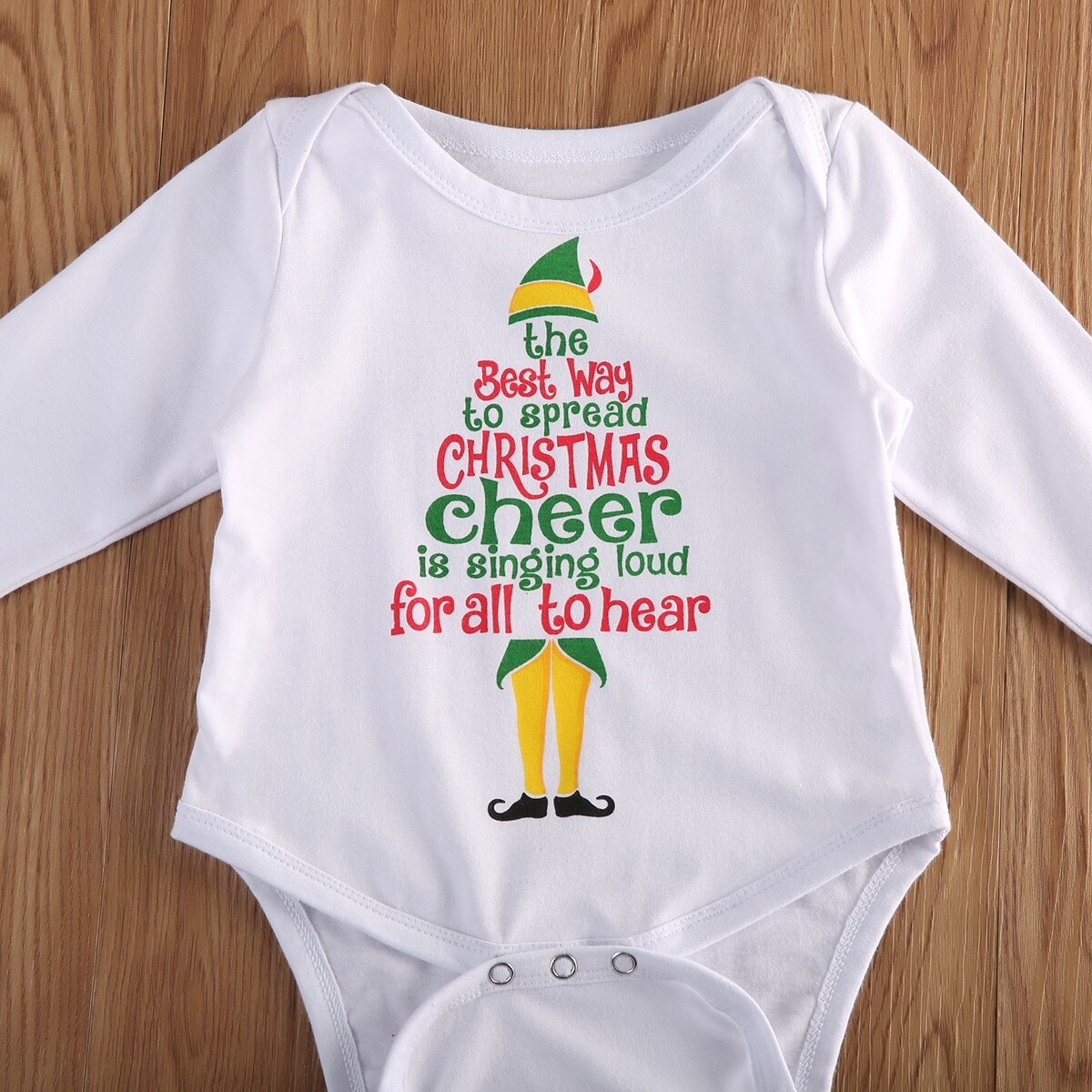 Chirstmas Baby Boy Girls Infant Long Sleeve Jumpsuit Bodysuit Cute Cotton Clothes Outfits - ebowsos