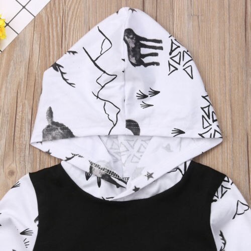 Christmas Baby Boys Clothing Hooded Top+Pants Toddler Autumn Clothes Tracksuit Xmas - ebowsos