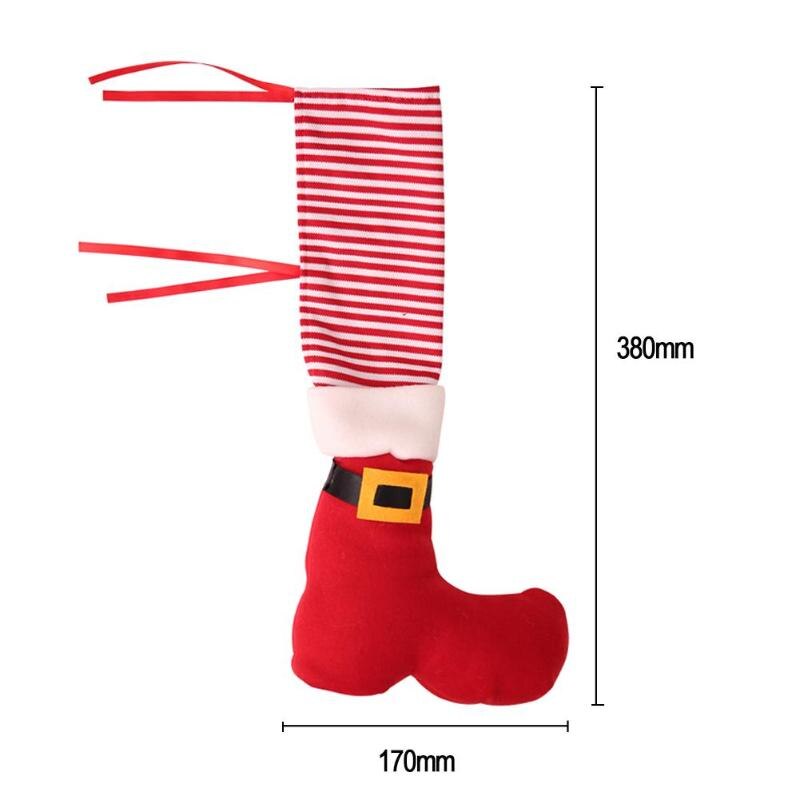 Christmas Cloth Chair Leg Cover Restaurant Bars Chairs Feet Protector Socks - ebowsos