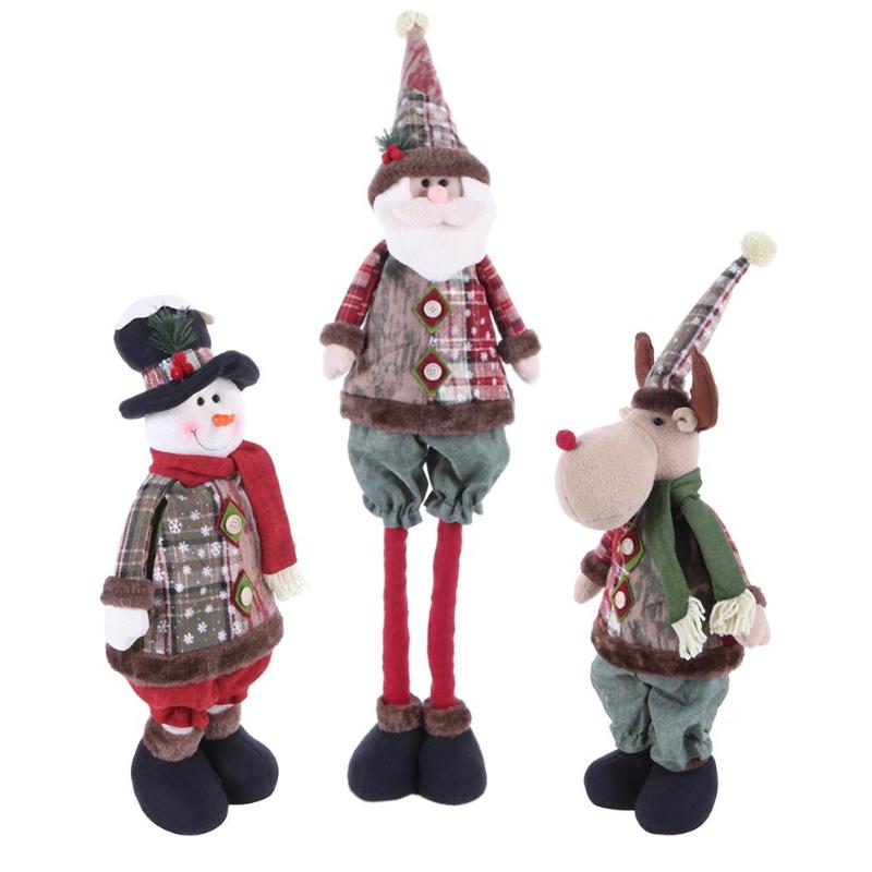 Christmas Dolls For Kids Standing Figurines Toys Christmas Window Decor - ebowsos