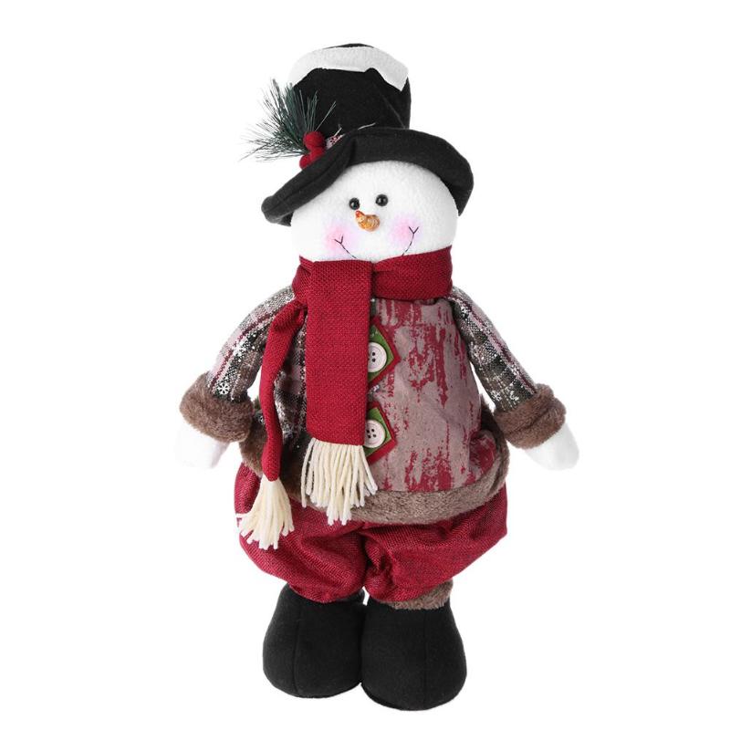 Christmas Flannelette Santa Claus Showcase Windows Doll Xmas Party Ornament - ebowsos