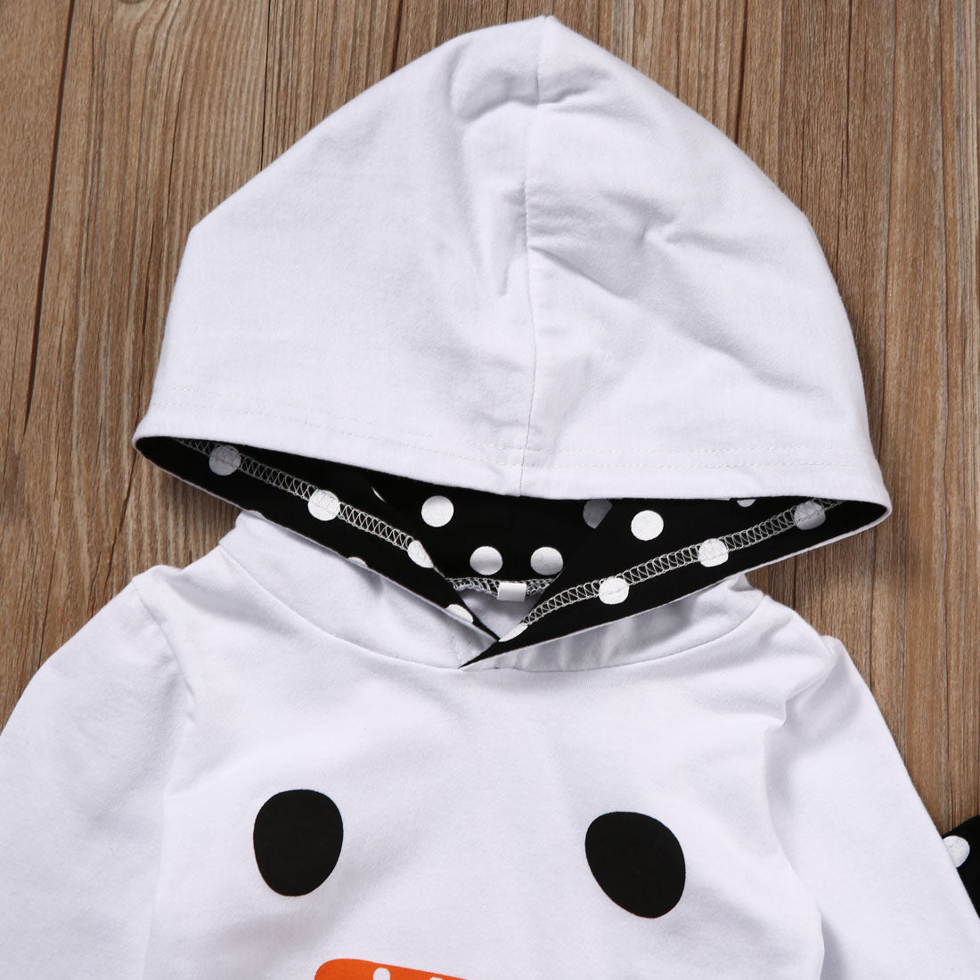 Christmas Kids Girls Snowman Hoodies Ruffle Long Sleeve Hooded T-Shirt Dot Pants Outfits 2Pcs Clothing - ebowsos