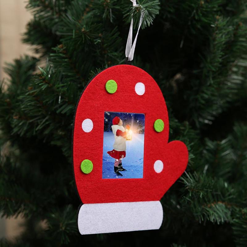 Christmas Non-woven Photo Frame Picture Holder Frame Xmas Tree Ornaments - ebowsos