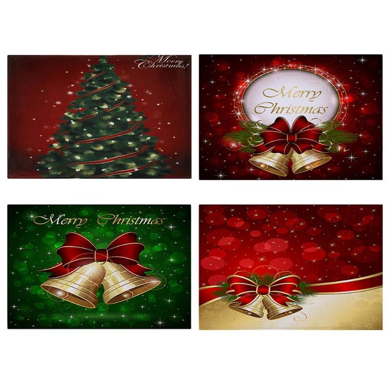 Christmas Printed Anti-Slip Mat Rug Bathroom Bedroom Floor Door Carpet Mat - ebowsos