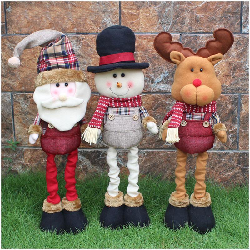 Christmas Santa Claus Snowman Reindeer Doll Home Yard Ornament Xmas Gift - ebowsos