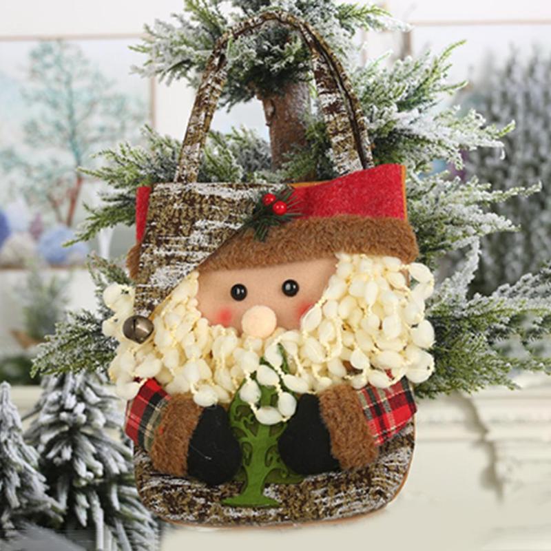 Christmas Stereo Cartoon Apple Handbag Multi-patterned Children Candy Gift Bag Festival Party Household Decorations - ebowsos