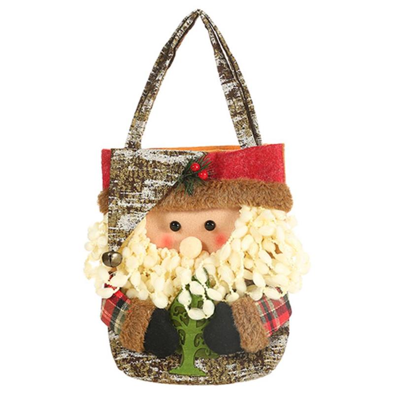 Christmas Stereo Cartoon Apple Handbag Multi-patterned Children Candy Gift Bag Festival Party Household Decorations - ebowsos