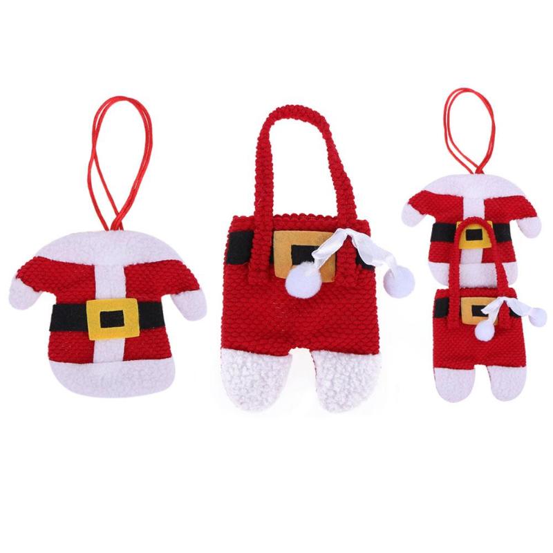 Christmas Supply Desktop Decor Cutlery Small Clothes Knife and Fork Bag - ebowsos