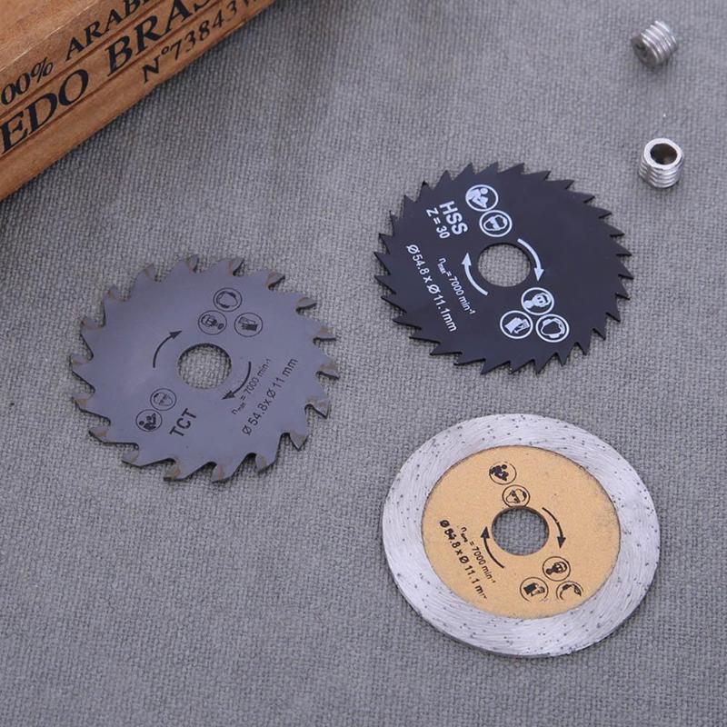 Circular Saw Blades HSS/TCT Woodworking Rotary Tool Cutting Discs Mandrel - ebowsos