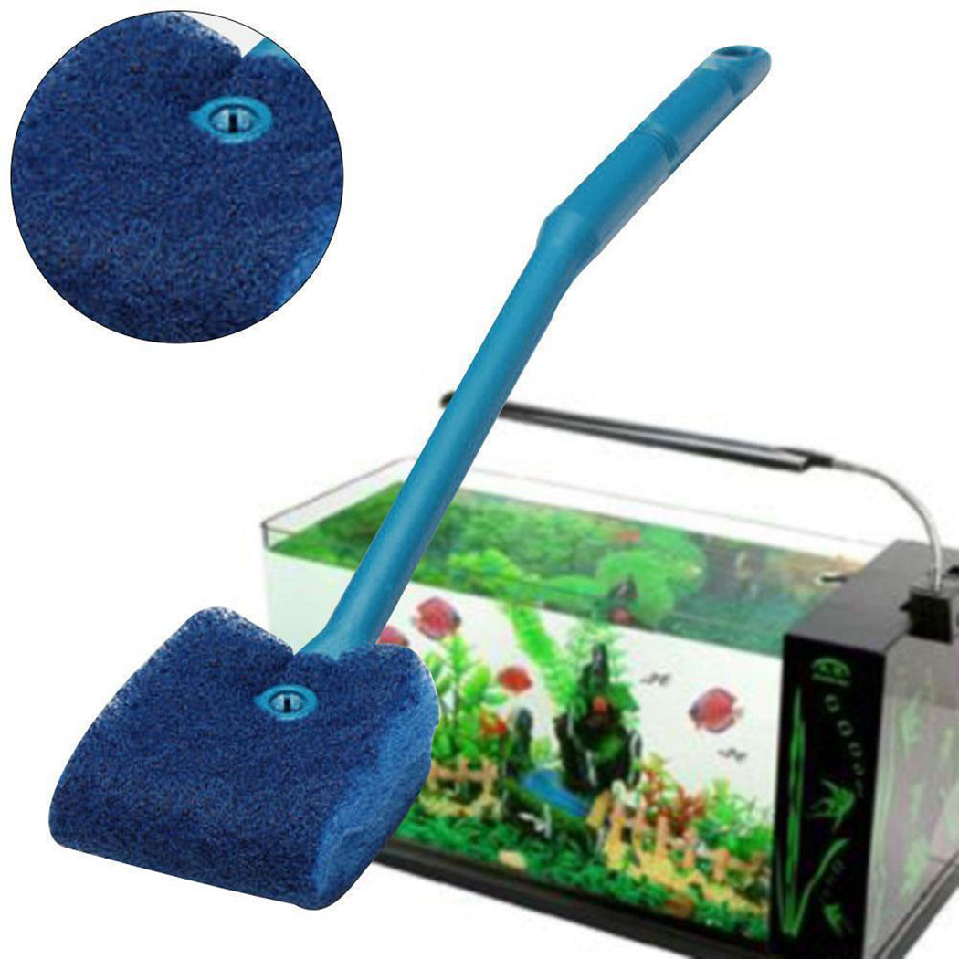 Cleaning Tools 2pcs Aquarium Cleaning Brush 40cm 2 Head Sponge Aquarium Window Glass Algae Cleaning Brush Fish Tank Brushes-ebowsos