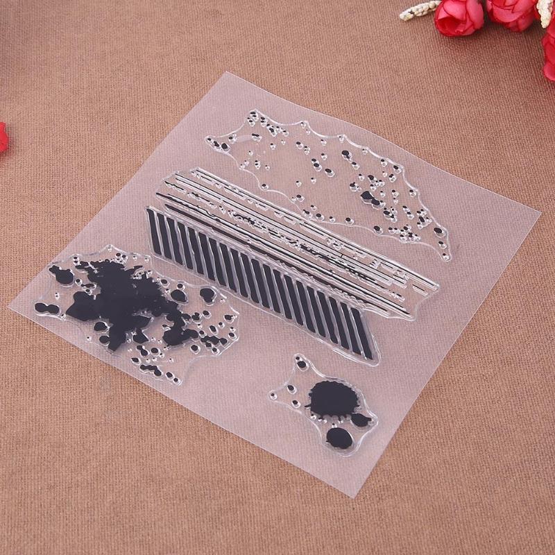 Clear Transparent Silicone Seals DIY Stamp Sheet Photo Album Decor Gift - ebowsos