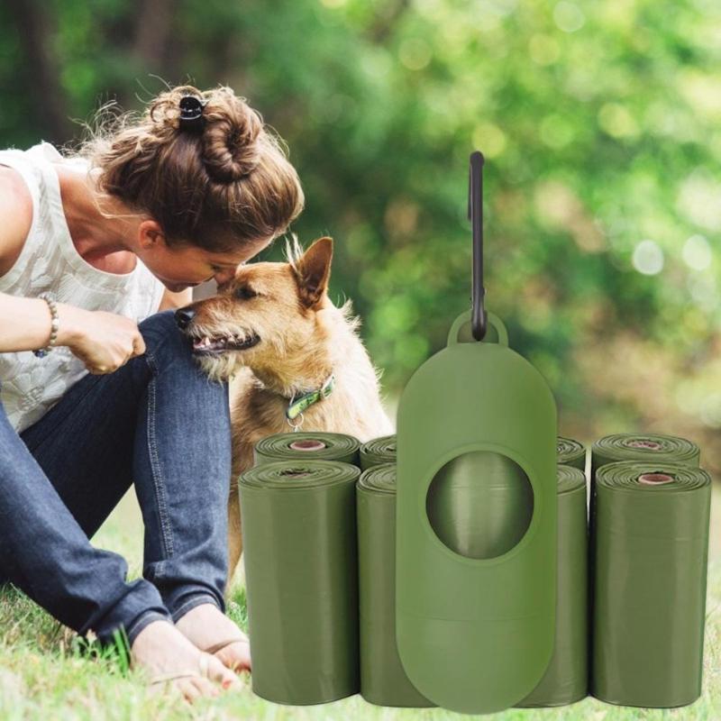 Compostable Pet Dog Poop Bag Puppy Waste Biodegradable Pets Garbage Storage Bags 100% Oxidative Biodegradable Nature - ebowsos