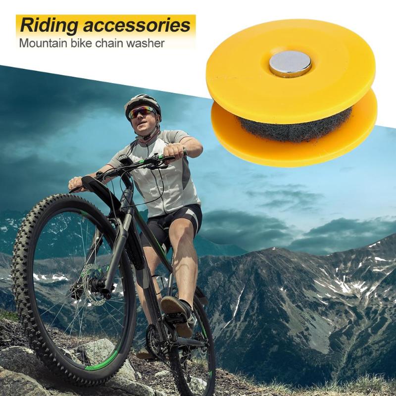 Convenient Mountain Bike Chain Washer Oiler Lubricating Durable PVC Strong Compact Practical Smooth Roller Round Riding Tool-ebowsos