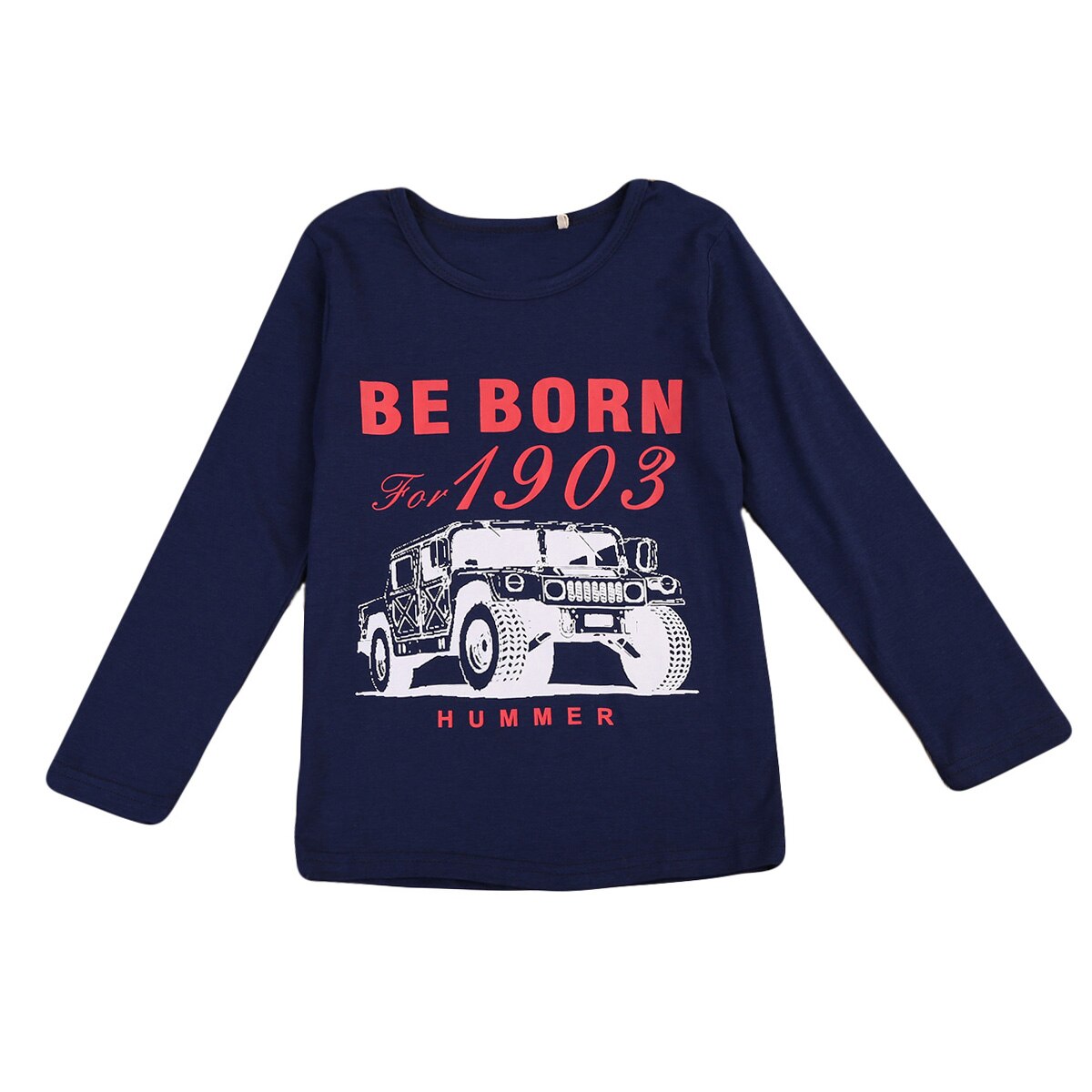 Cool Children Boy Kids Car Pattern T-shirt Tops Long Sleeve Cotton Tee Blouse - ebowsos