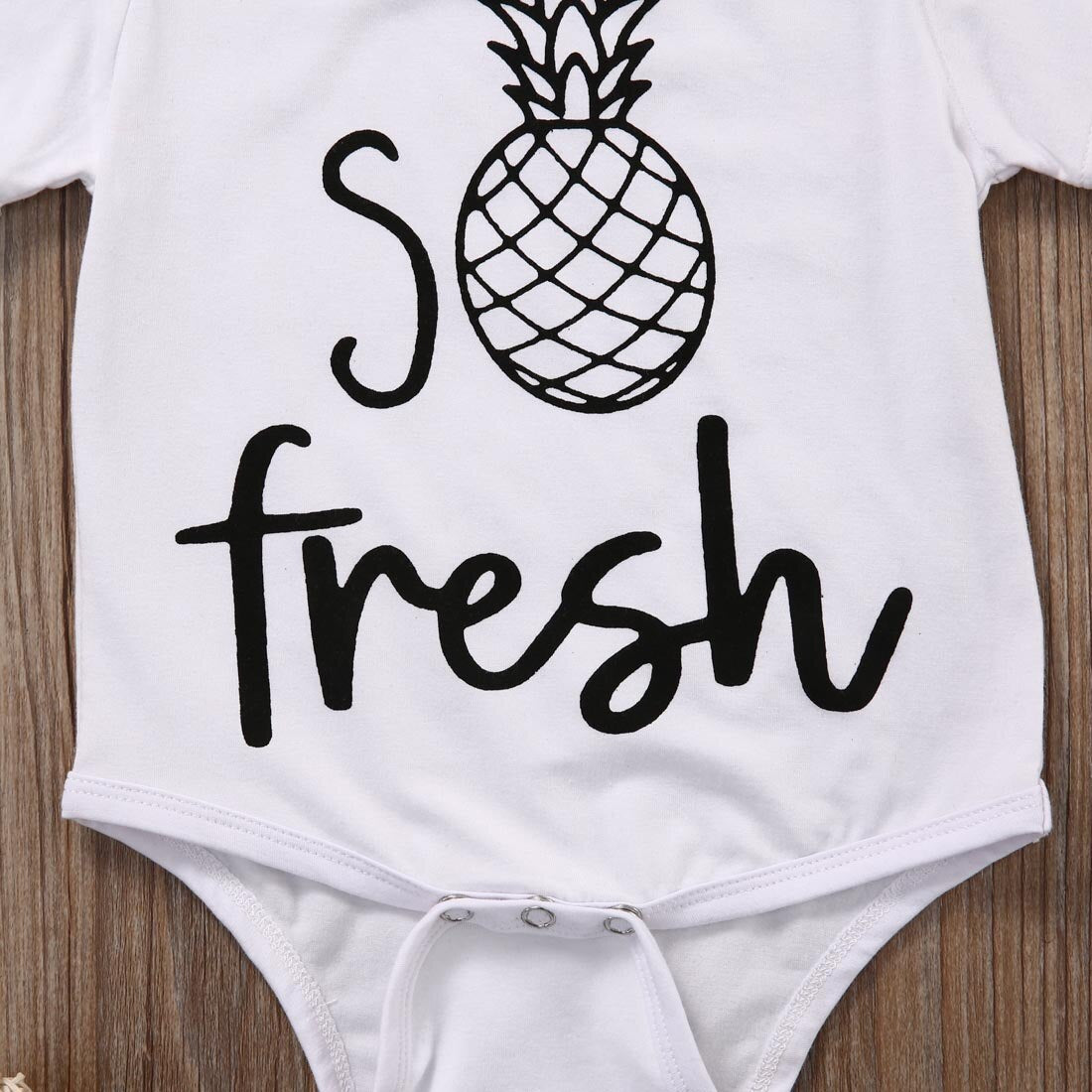 Cotton Long Sleeve Newborn Baby Boys Girls Kids Pineapples Jumpsuit Bodysuit Clothes Outfits - ebowsos