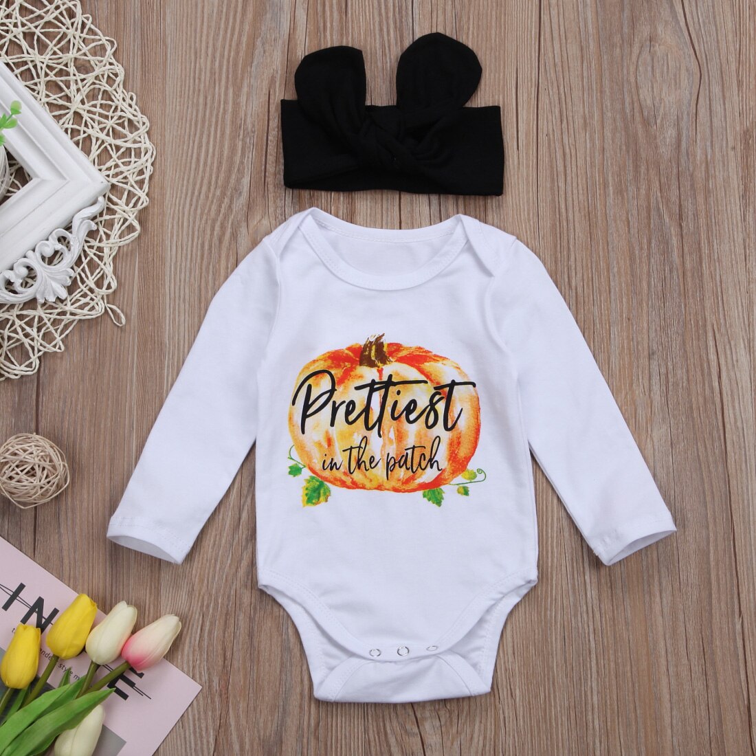 Cotton Newborn Infant Baby Boys Girls  Bodysuit Jumpsuit Clothes Outfits - ebowsos