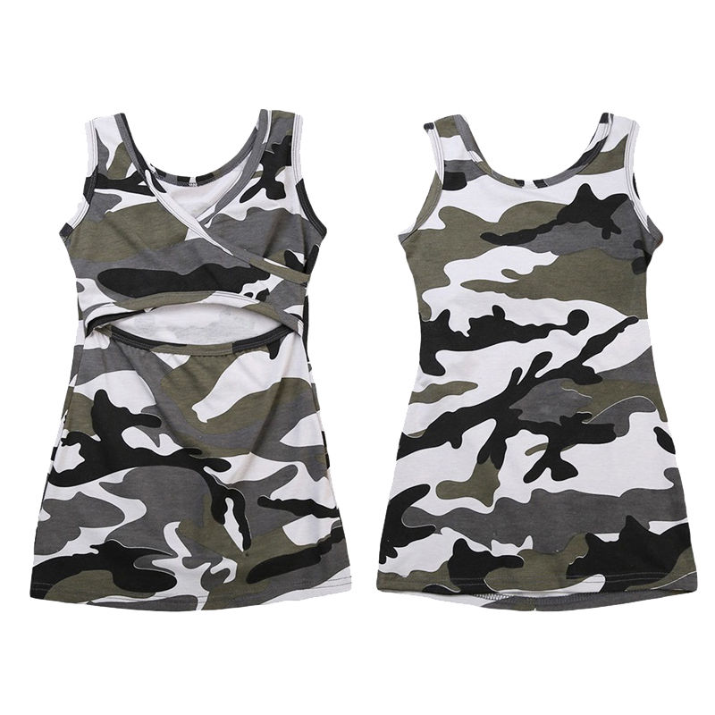 Cotton Toddler Kids Baby Girl Camouflage Backless Dress Sleeveless ummer Sundress Clothes - ebowsos