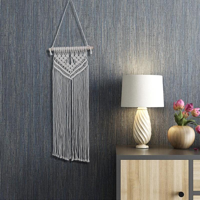 Cotton Yarn Macrame Wall Hanging Tapestry Craft Weaving Gift Home Decor - ebowsos