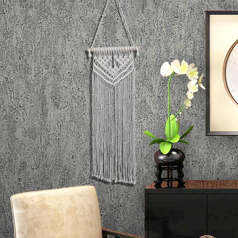 Cotton Yarn Macrame Wall Hanging Tapestry Craft Weaving Gift Home Decor - ebowsos